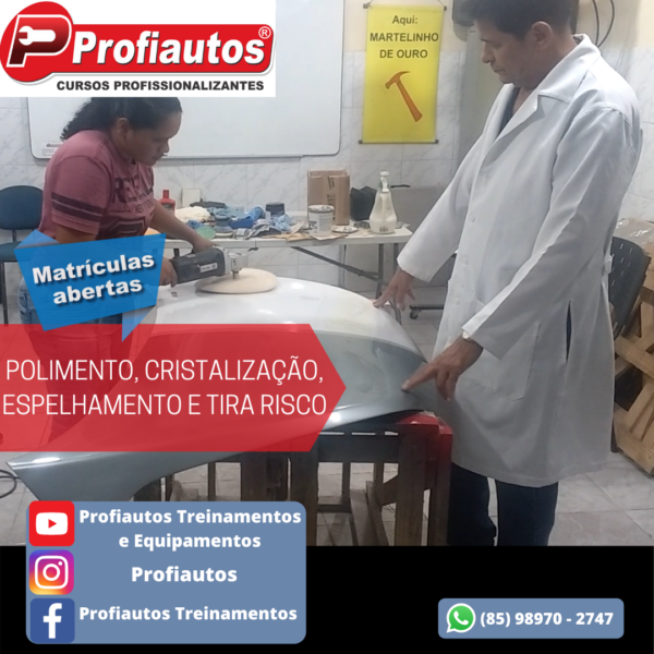 CRISTALIZAÇÃO, ESPELHAMENTO, TIRA RISCO E POLIMENTO