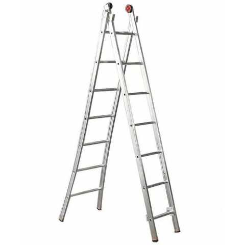 ESCADA ALUM. ESTICAVEL DUPLA 2,4X4,0 2X7 14 DEGRAUS ALULEV